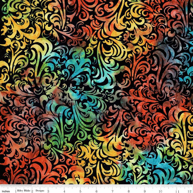 Precut Expressions Batik Fabric Charm Pack - Twirl and Swirl Elementals by Riley Blake Designs - 5" Fabric Squares