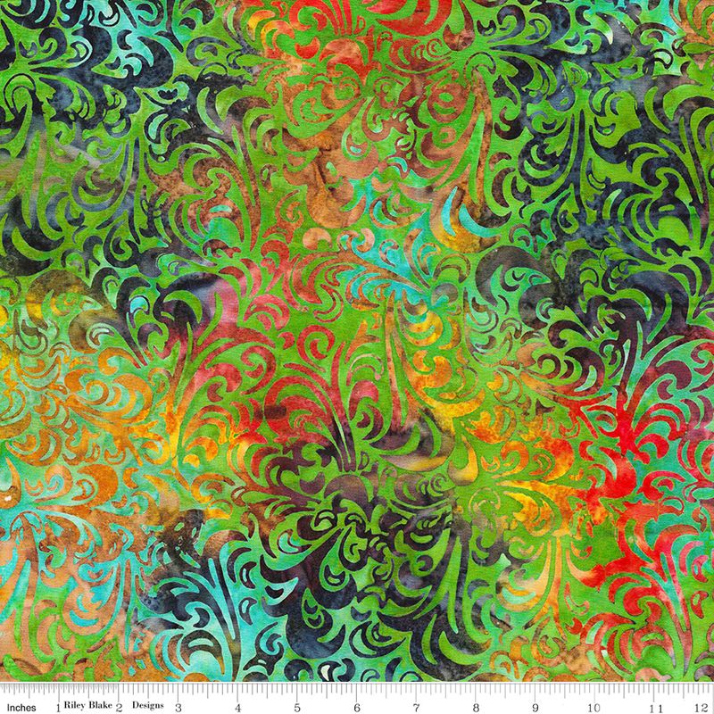 Precut Expressions Batik Fabric Charm Pack - Twirl and Swirl Elementals by Riley Blake Designs - 5" Fabric Squares
