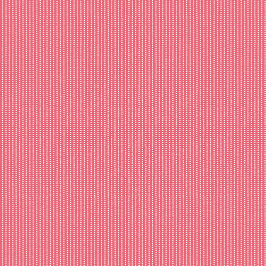 43-44" Wide VINTAGE FLORA Pink Perforated Stripe Quilt Fabric by Kimberbell for Maywood Studio - Sold by the Yard