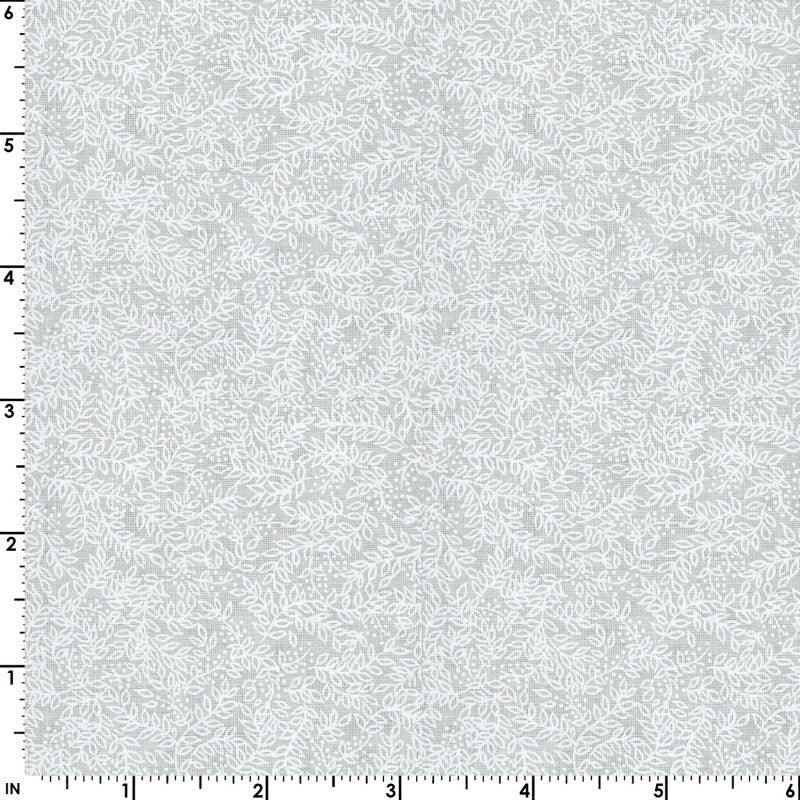 White Quilting Fabric - Vine and Dots Background Fabric - Sold by the Yard