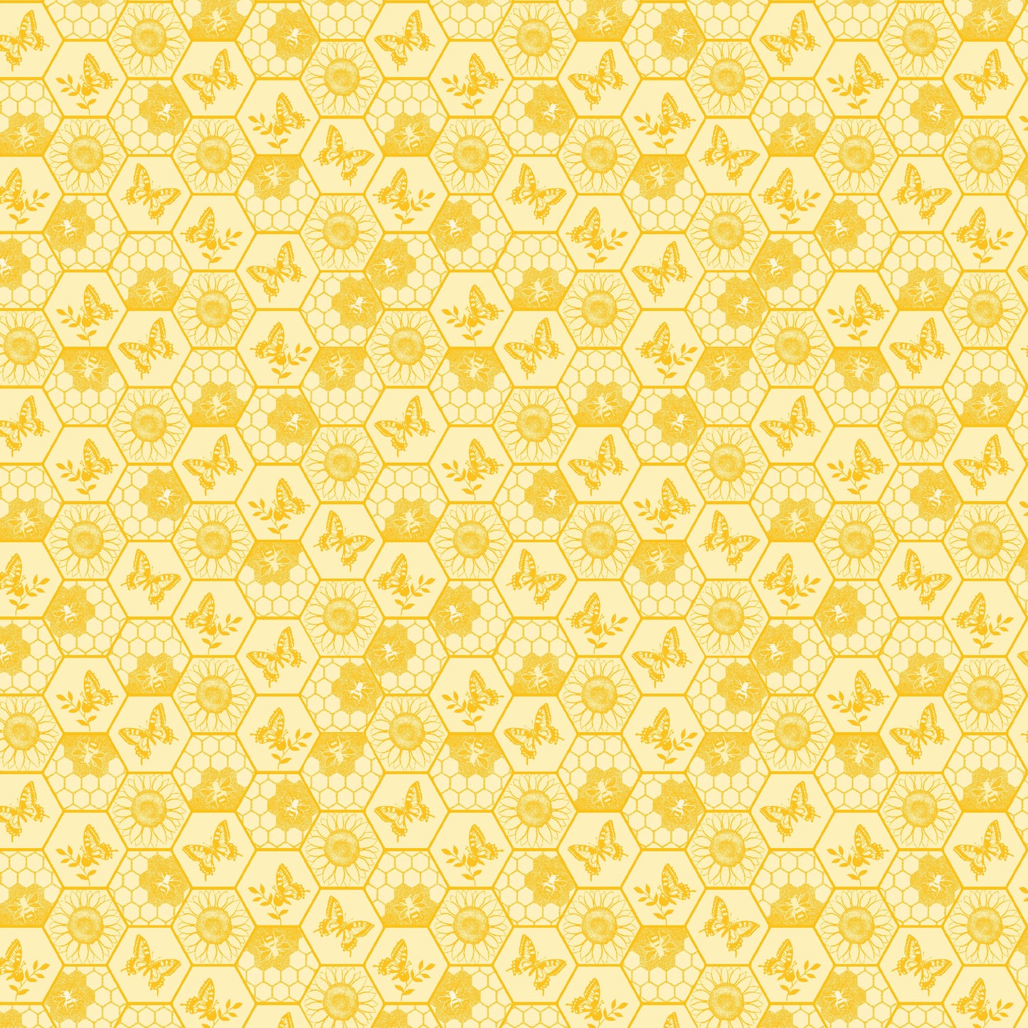 16 Fabric Fat Quarter Bundle - Wildflower Honey by Dianna Swartz for Benartex Artistry