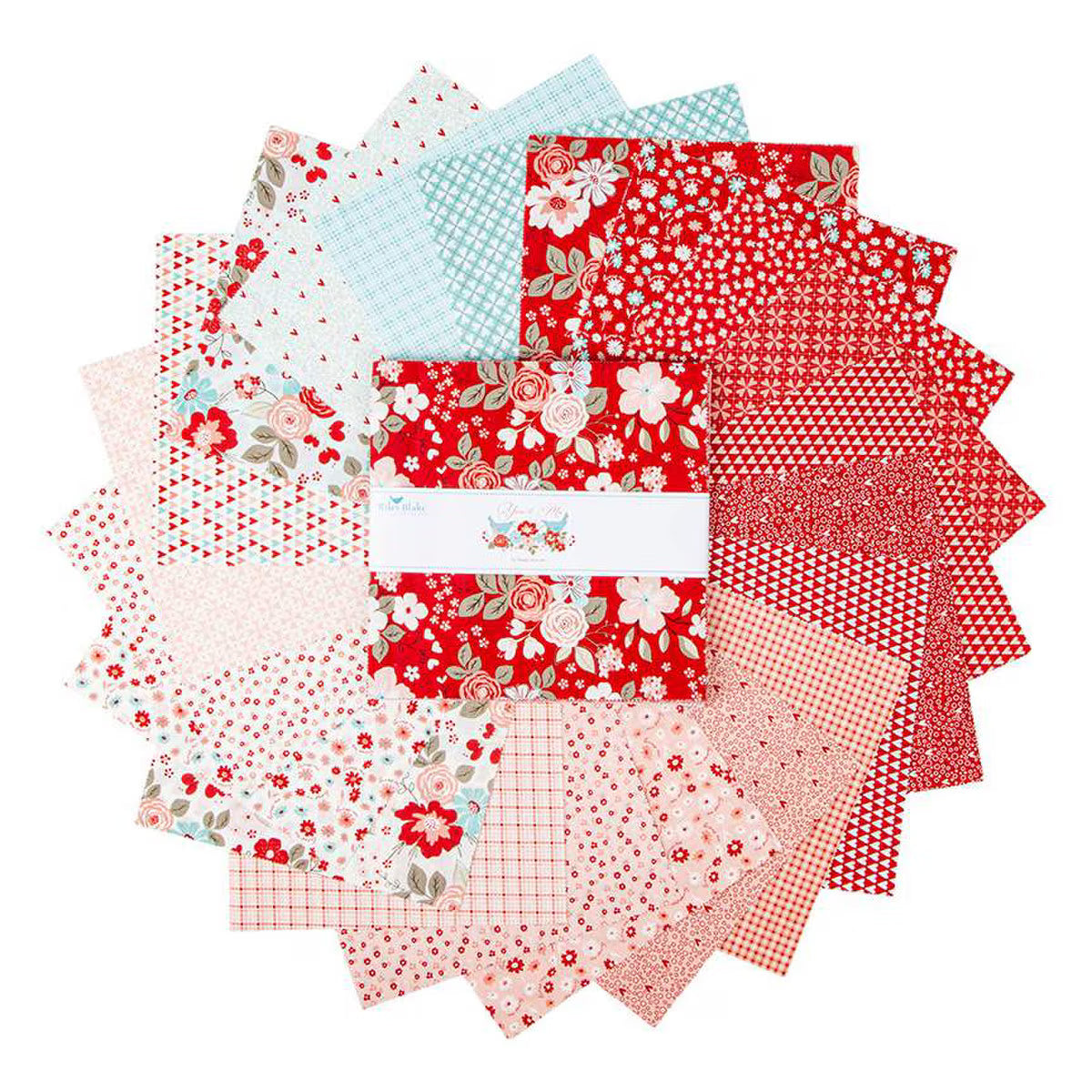 Precut Fabric Layer Cake You and Me by Sandy Gervais for Riley Blake Designs - 10" Squares