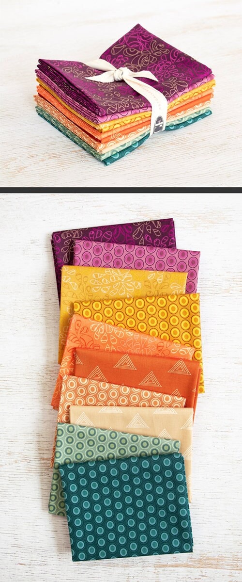 Fabric Fat Quarter Pack FALL ELEMENTS 10 Fat Quarters by AGF - Art Gallery Fabrics - 10 Different Fat Quarters