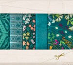 Fabric Half Yard Pack TEAL THOUGHTS AGF Color Master - Art Gallery Fabrics - 10 Coordinating 1/2 Yard Cuts