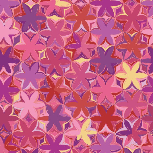 43-44" Wide SUN SHOWERS Pink Floral Quilt Fabric by Christina Cameli for Maywood Studio - Sold by the Yard