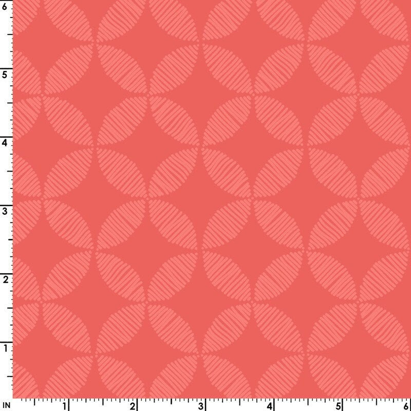 43-44" Wide SUN SHOWERS WATERMARK Orange/Salmon Quilt Fabric by Christina Cameli for Maywood Studio - Sold by the Yard