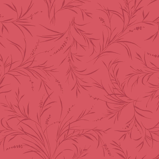 43-44" Wide OPAL ESSENCE FOLIAGE Dark Peach with Pearlescent Quilt Fabric by Maywood Studio - Sold by the Yard