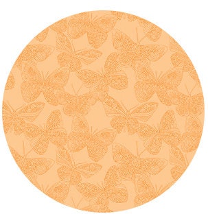 43-44" Wide BUTTERFLY BLISS Peach Quilt Fabric by Contempo for Benartex - Sold by the Yard