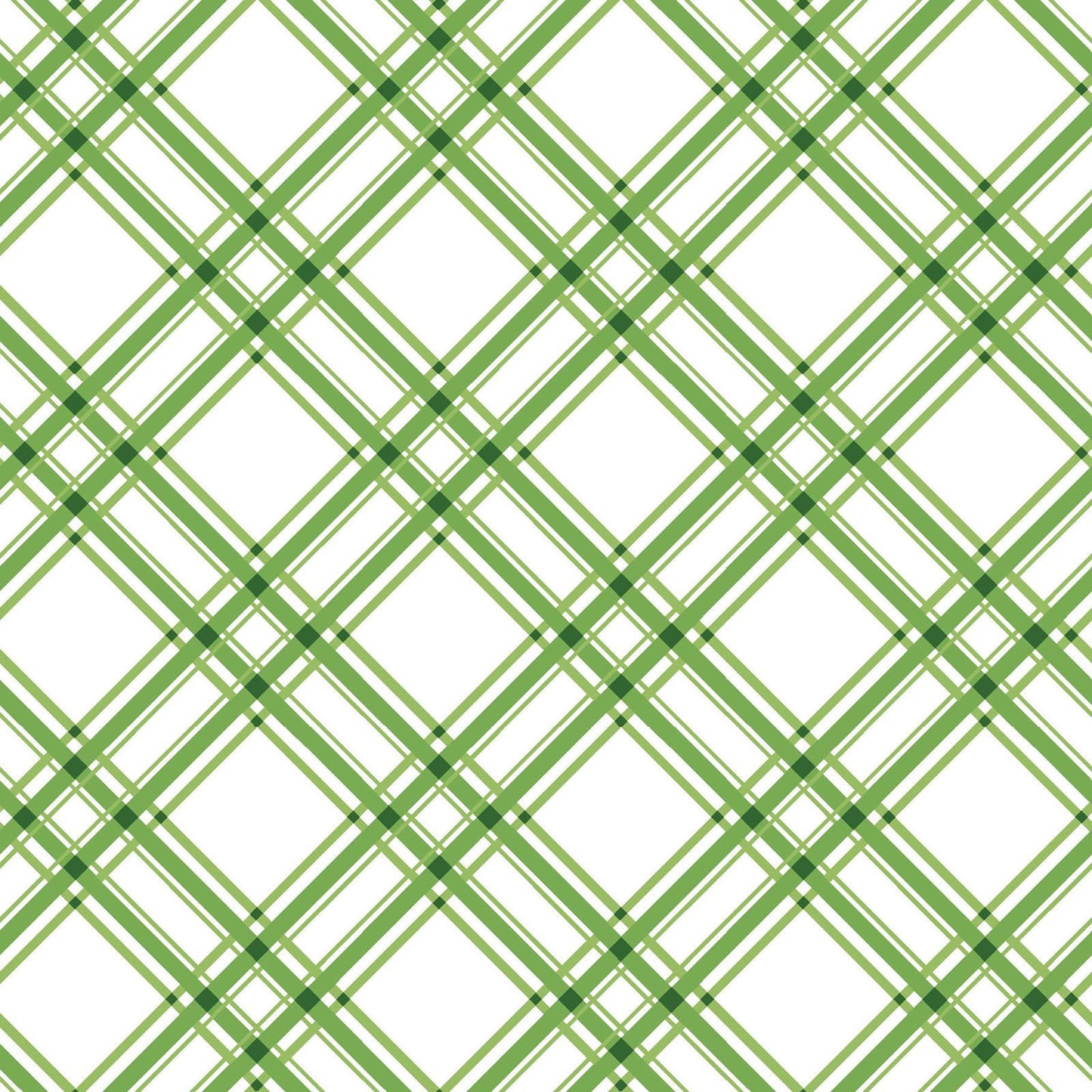 43-44" Wide KIMBERBELL BASICS DIAGONAL Plaid Green Quilt Fabric for Maywood Studio - Sold by the Yard