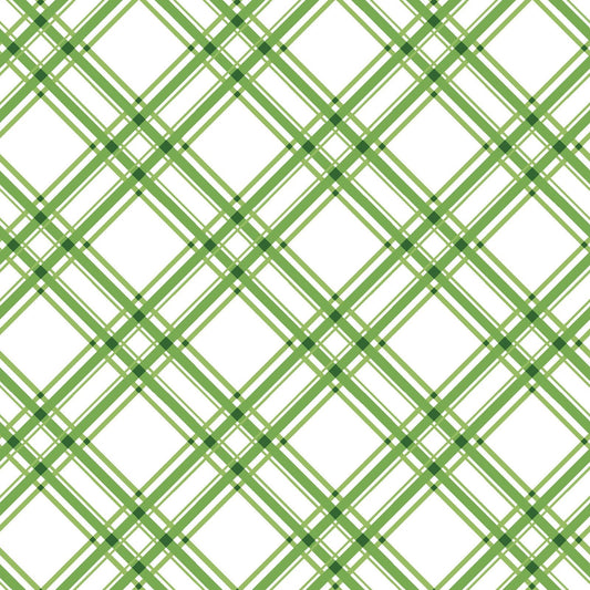 43-44" Wide KIMBERBELL BASICS DIAGONAL Plaid Green Quilt Fabric for Maywood Studio - Sold by the Yard