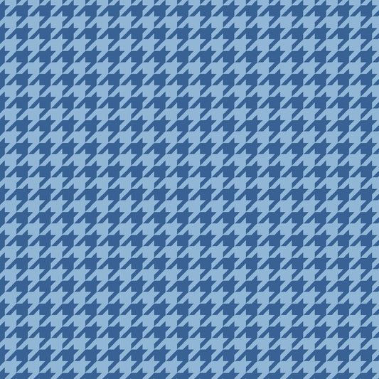 43-44" Wide KIMBERBELL BASICS HOUNDSTOOTH Blue Tonal Quilt Fabric for Maywood Studio - Sold by the Yard