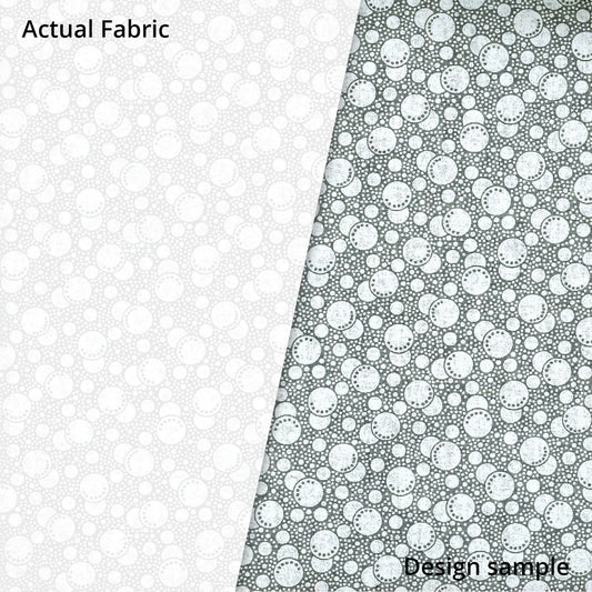 43-44" Wide QUILTER'S WHITE Tone on Tone by Galaxy - Allover Bubbles White on White Tonal Quilt Fabric - Sold by the Yard