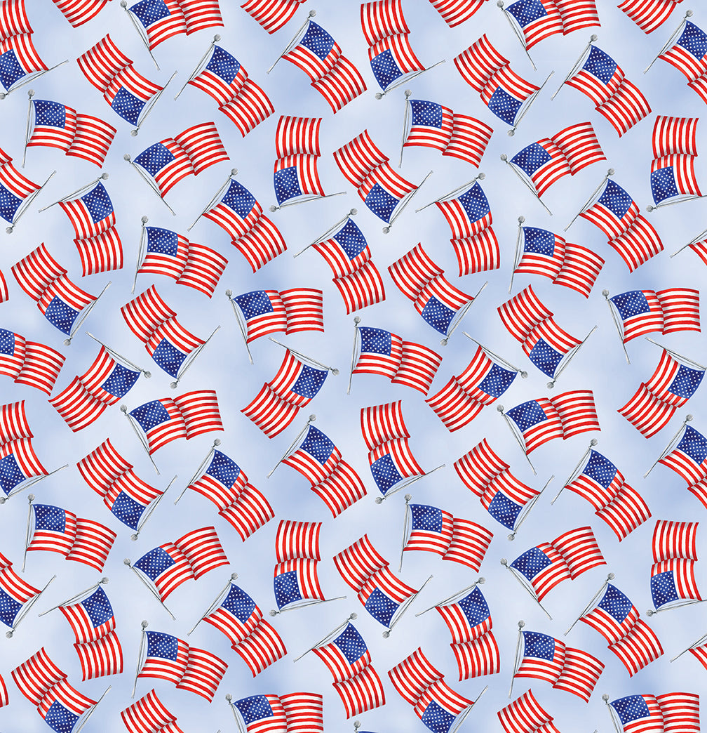 Precut Fabric Layer Cake Faith Family Freedom by Nicole Decamp for Benartex - 10" Fabric Squares