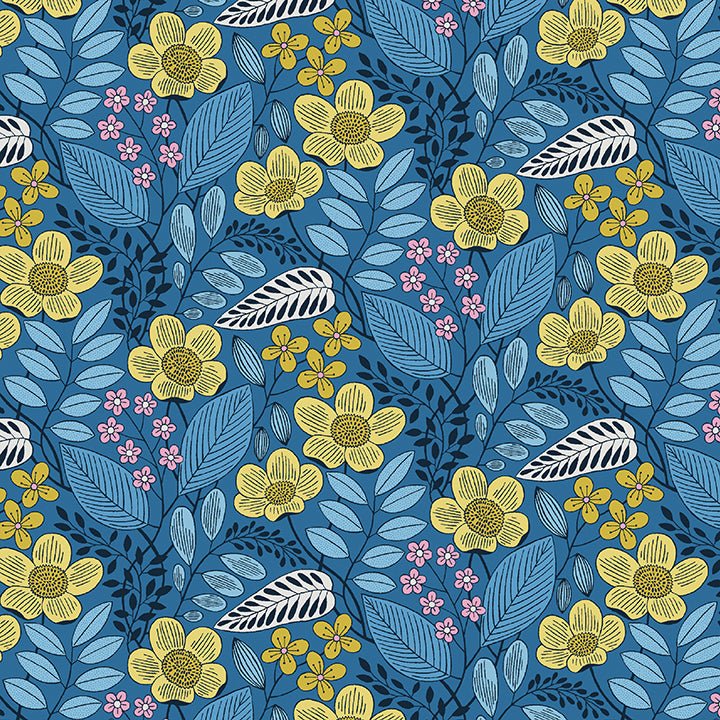 Jelly Roll Quilt Fabric Blooming Color 2 | Benartex | 40 Pieces