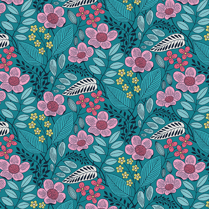 Jelly Roll Quilt Fabric Blooming Color 2 | Benartex | 40 Pieces