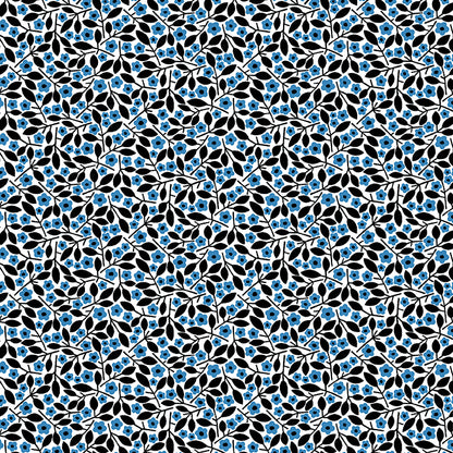 Jelly Roll Quilt Fabric | Black White and Bloom | 40 Pieces