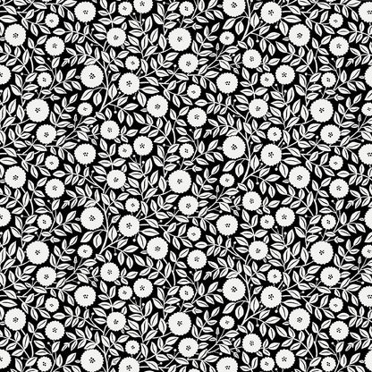 Jelly Roll Quilt Fabric | Black White and Bloom | 40 Pieces