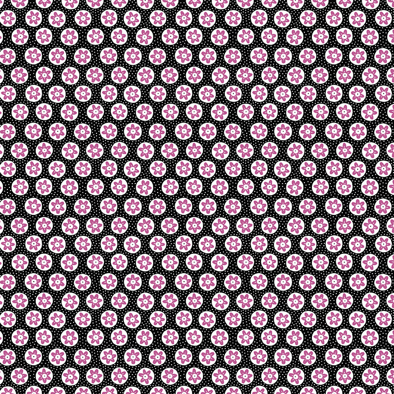 Jelly Roll Quilt Fabric | Black White and Bloom | 40 Pieces