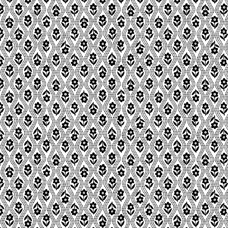 Jelly Roll Quilt Fabric | Black White and Bloom | 40 Pieces