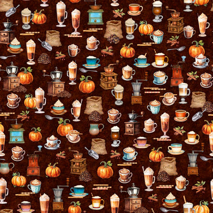 Precut Fabric Fat Quarters Autumn Spice by Morris Creative Group for QT Fabrics - 16 Fat Quarters