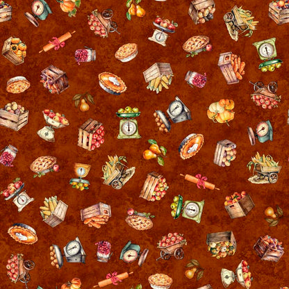 Precut Fabric Fat Quarters Autumn Spice by Morris Creative Group for QT Fabrics - 16 Fat Quarters