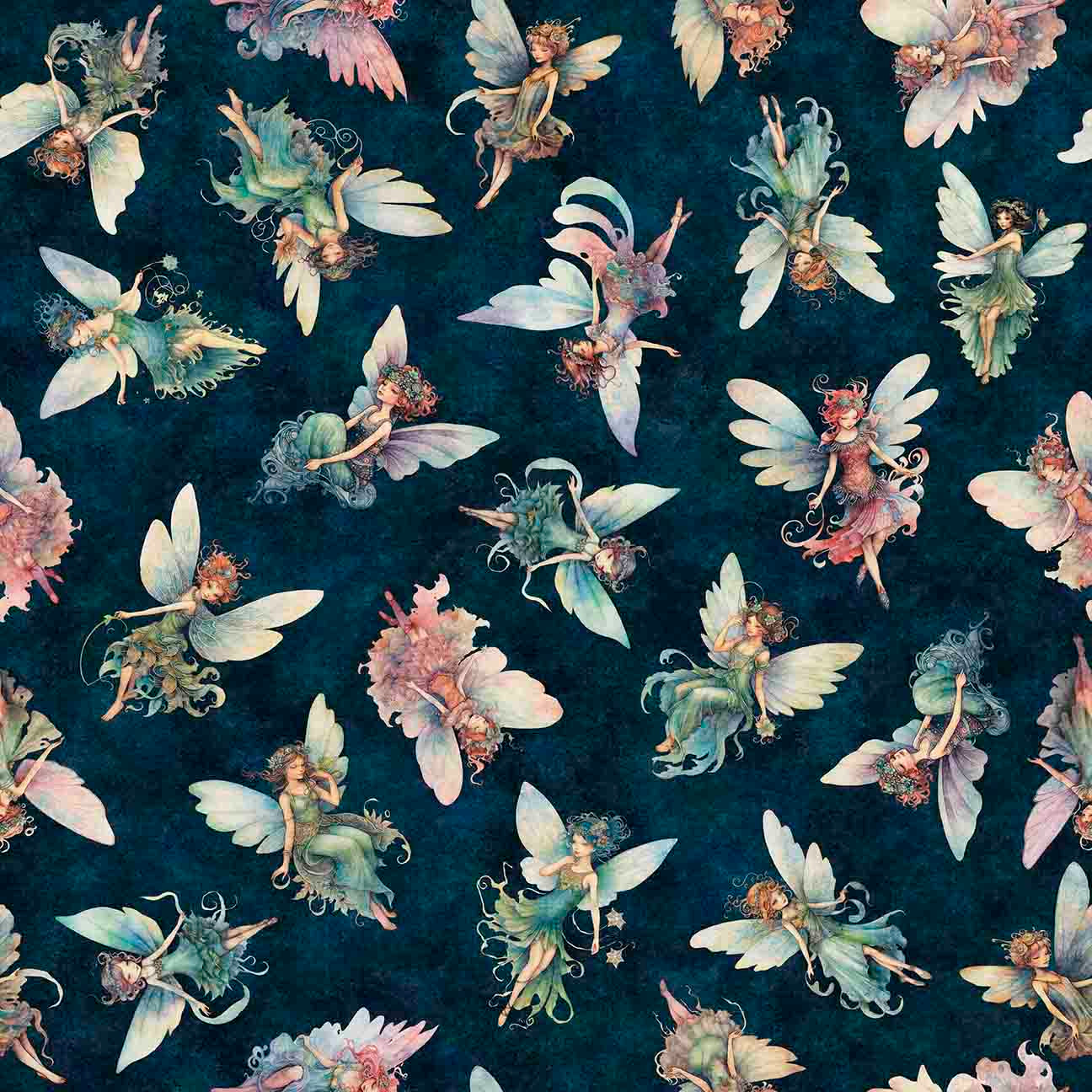 Precut Fabric Fat Quarters Enchanted by Morris Creative Group for QT Fabrics - 15 Fat Quarters