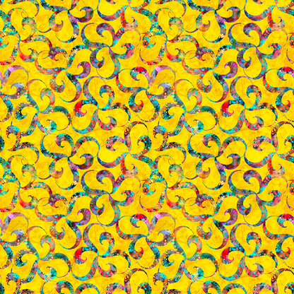 Precut Fabric Fat Quarters Bedazzled by Morris Creative Group for QT Fabrics - 15 Fat Quarters