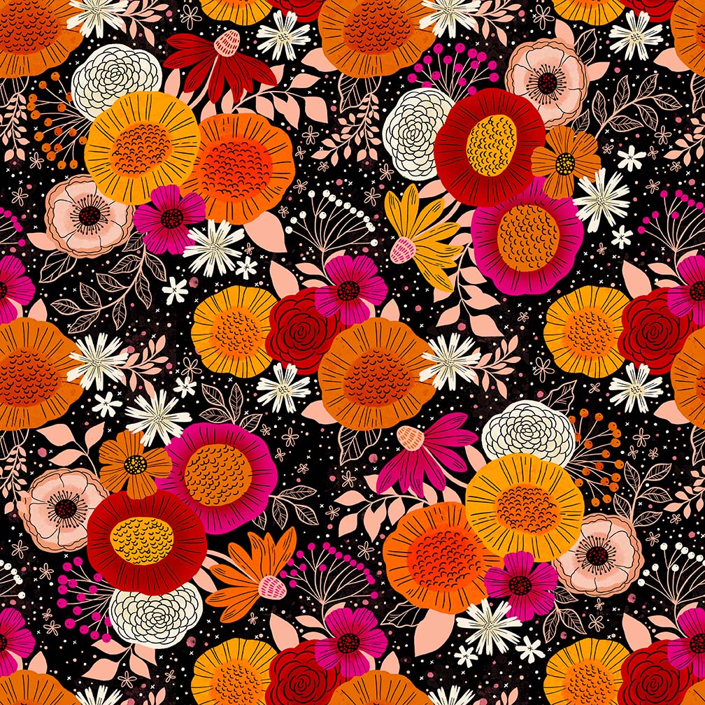 Layer Cake Quilting Fabric Blooms of Joy Collection QT Fabrics - 42 Pieces