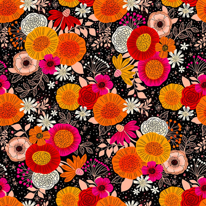 Jelly Roll Quilting Fabric Blooms of Joy Collection QT Fabrics - 40 Pieces