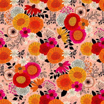 Jelly Roll Quilting Fabric Blooms of Joy Collection QT Fabrics - 40 Pieces