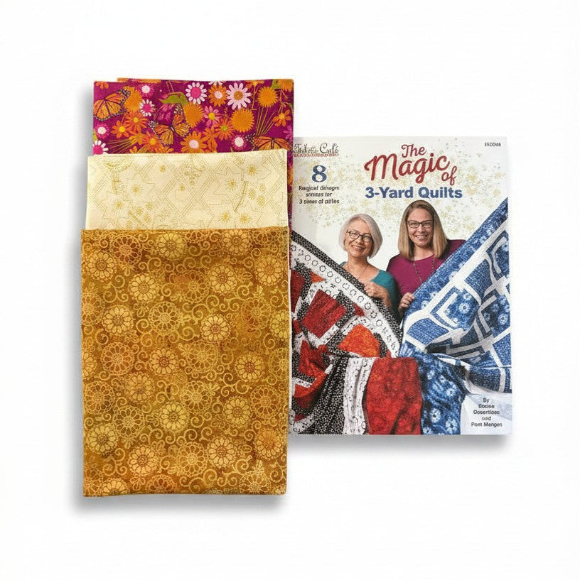 Quilt Kit | The Magic of 3-Yard Quilts Book | 3 Yards of Coordinating Fabric