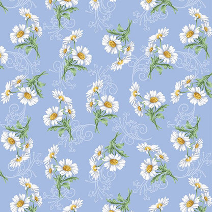 20 Fabric Fat Quarter Bundle - All About Daisies Collection by Jackie Robinson for Benartex