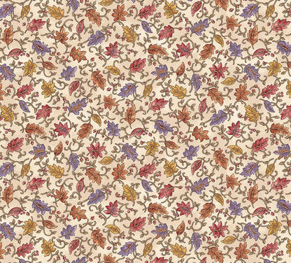 Precut Fabric Charm Pack Autumn Breeze by Nancy Halvorsen for Benartex Traditions - 5" Fabric Squares