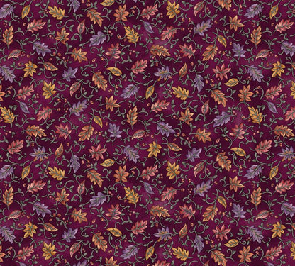 Precut Fabric Charm Pack Autumn Breeze by Nancy Halvorsen for Benartex Traditions - 5" Fabric Squares