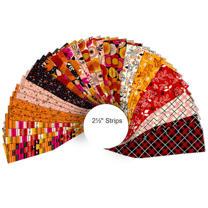 Jelly Roll Quilting Fabric Blooms of Joy Collection QT Fabrics - 40 Pieces