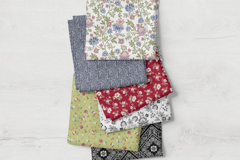 Fabric Layer Cake BANDANA MEDLEY by Rockstar Sewing by Martha Campbell Pullen - Benartex Traditions - 10" Squares