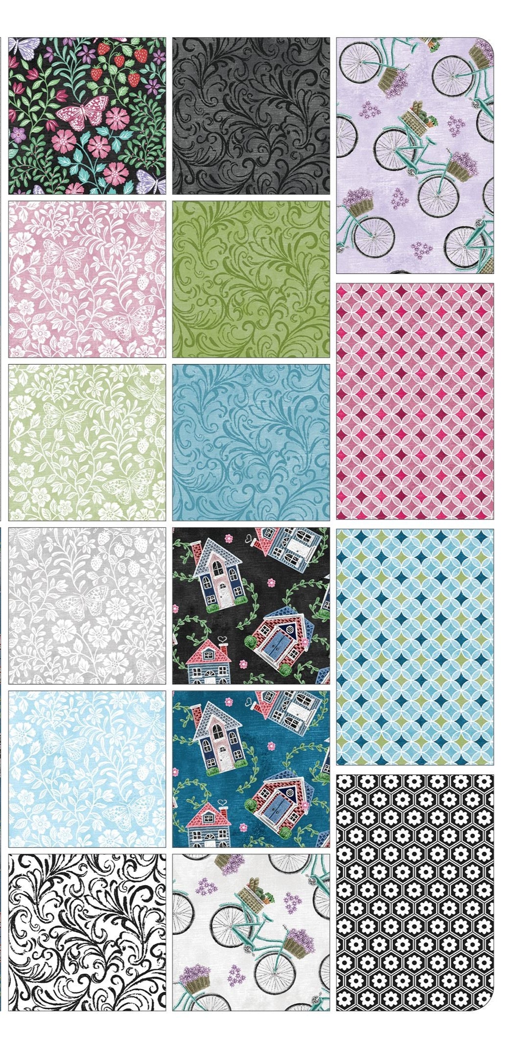 Precut Fabric Jelly Roll Blessed Nest Collection by Shannon Roberts for Benartex Artistry - 2 1/2" Strips