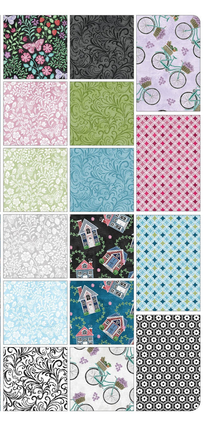 Precut Fabric Jelly Roll Blessed Nest Collection by Shannon Roberts for Benartex Artistry - 2 1/2" Strips