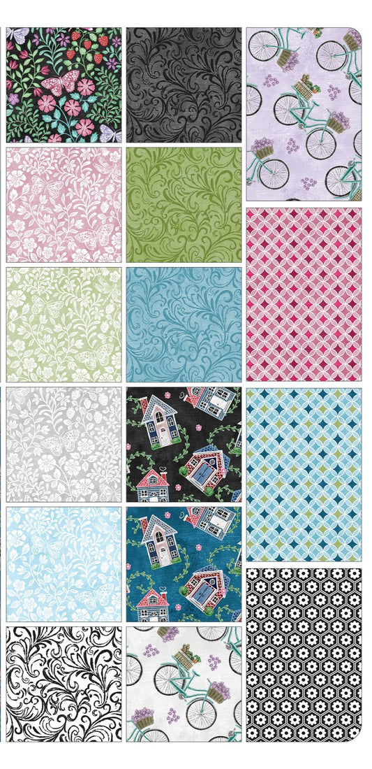 Precut Fabric Jelly Roll Blessed Nest Collection by Shannon Roberts for Benartex Artistry - 2 1/2" Strips