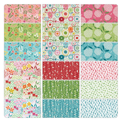 Fabric Layer Cake Blooming Color I by Wolff Paper for Benartex Project X - 10" Squares
