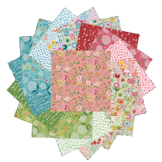 Fabric Layer Cake Blooming Color I by Wolff Paper for Benartex Project X - 10" Squares