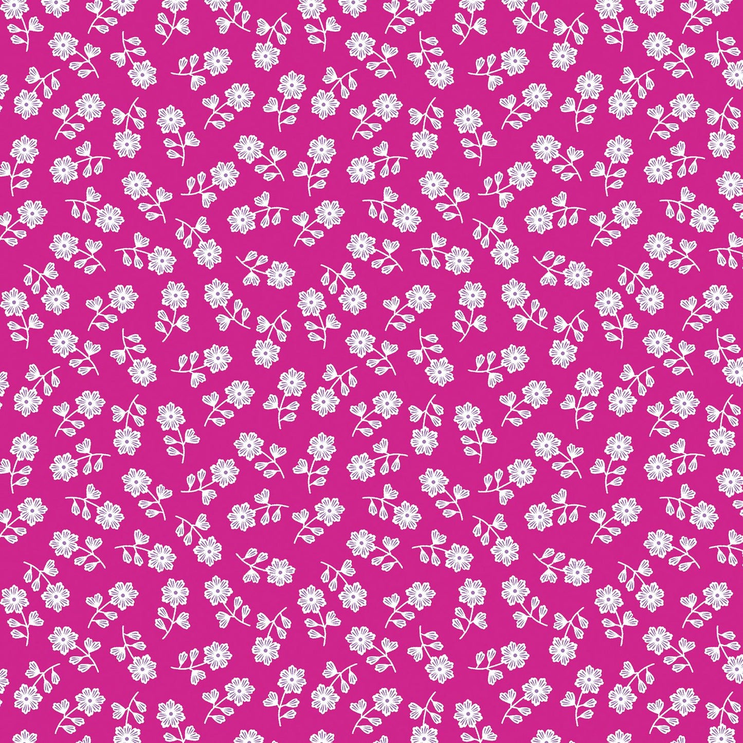 Fabric 6 Yard Bundle BLOOMING DENIM (PINK) by Cherry Guidry for Benartex - Quilt Shop Quality - 6 Different 1 Yard Cuts