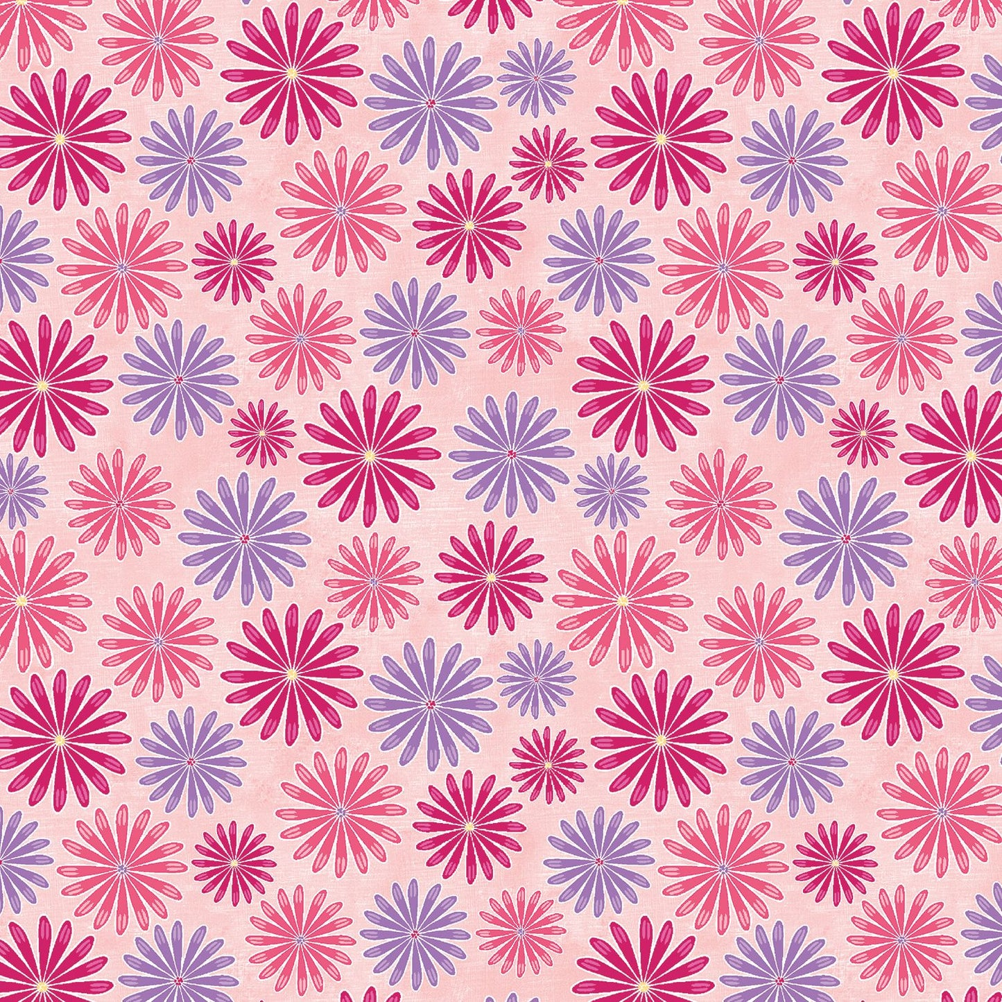 Fabric 6 Yard Bundle BLOOMING DENIM (PINK) by Cherry Guidry for Benartex - Quilt Shop Quality - 6 Different 1 Yard Cuts