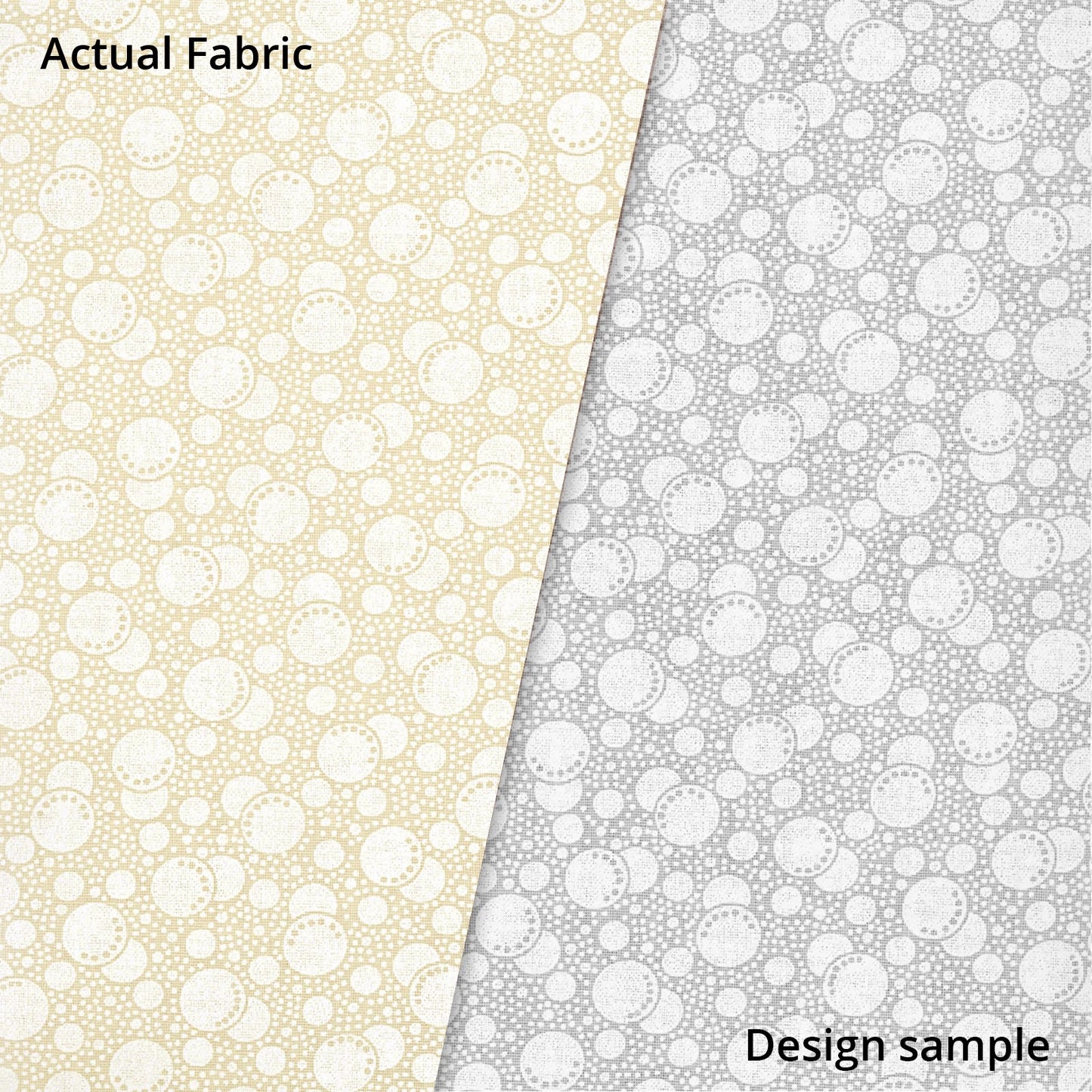 Ecru Quilting Fabric - Bubbles Background Fabric - Sold by the Yard