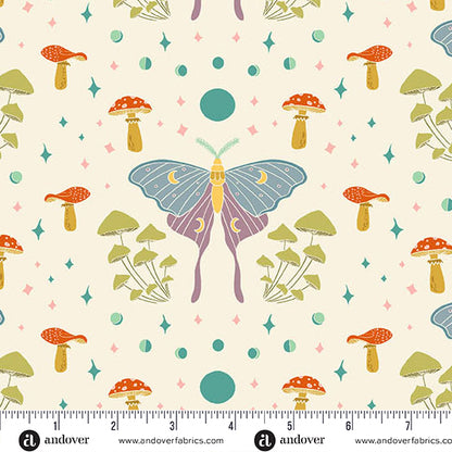 Precut Fabric Fat Quarter Pack Celestial Garden Collection by Alexandra Bordallo for Andover Fabrics - 26 Fat Quarters