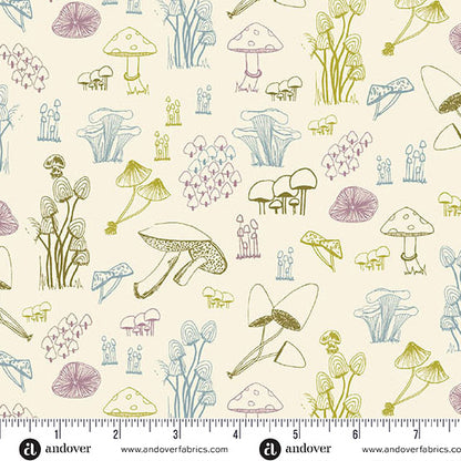 Jelly Roll Quilting Fabrics Celestial Garden | Andover - 2 1/2" Strips | 40 Pieces