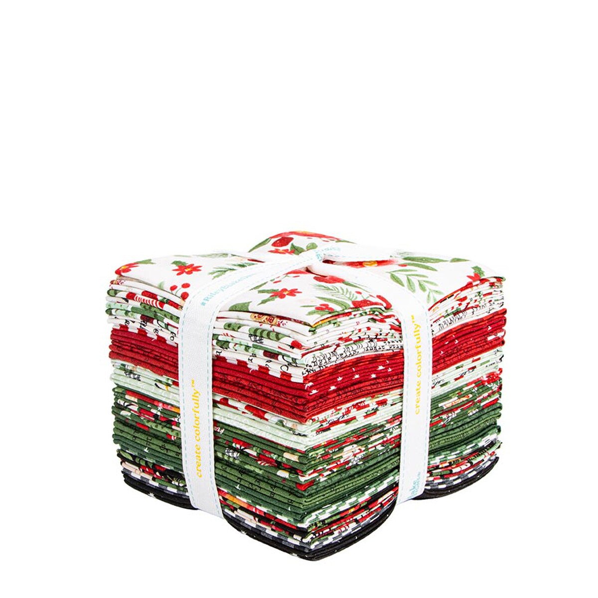 Precut Fabric Fat Quarter Pack Charming Christmas by Kelsey Carlson for Riley Blake Designs - 24 Fat Quarters
