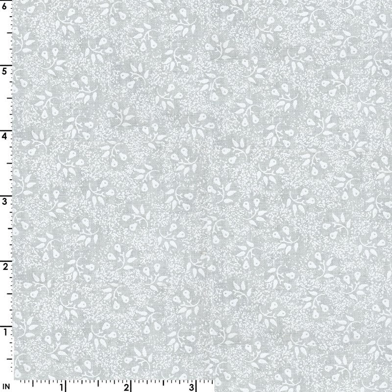 White Quilting Fabric - Small Floral Background Fabric - Sold by the Yard