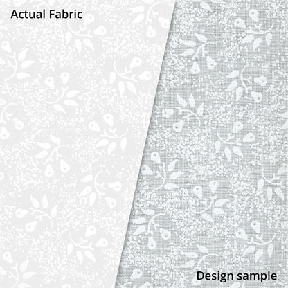 White Quilting Fabric - Small Floral Background Fabric - Sold by the Yard