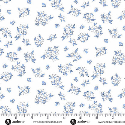 Precut Fabric Charm Pack Color Me Whispered | Andover - 5" Squares | 42 Pieces